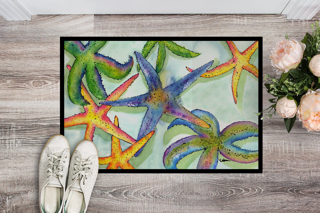 Starfish Doormat Indoor Outdoor 24H X 36W Front Door Mat Rugs for Entryway, Non Slip Washable Low Pile,