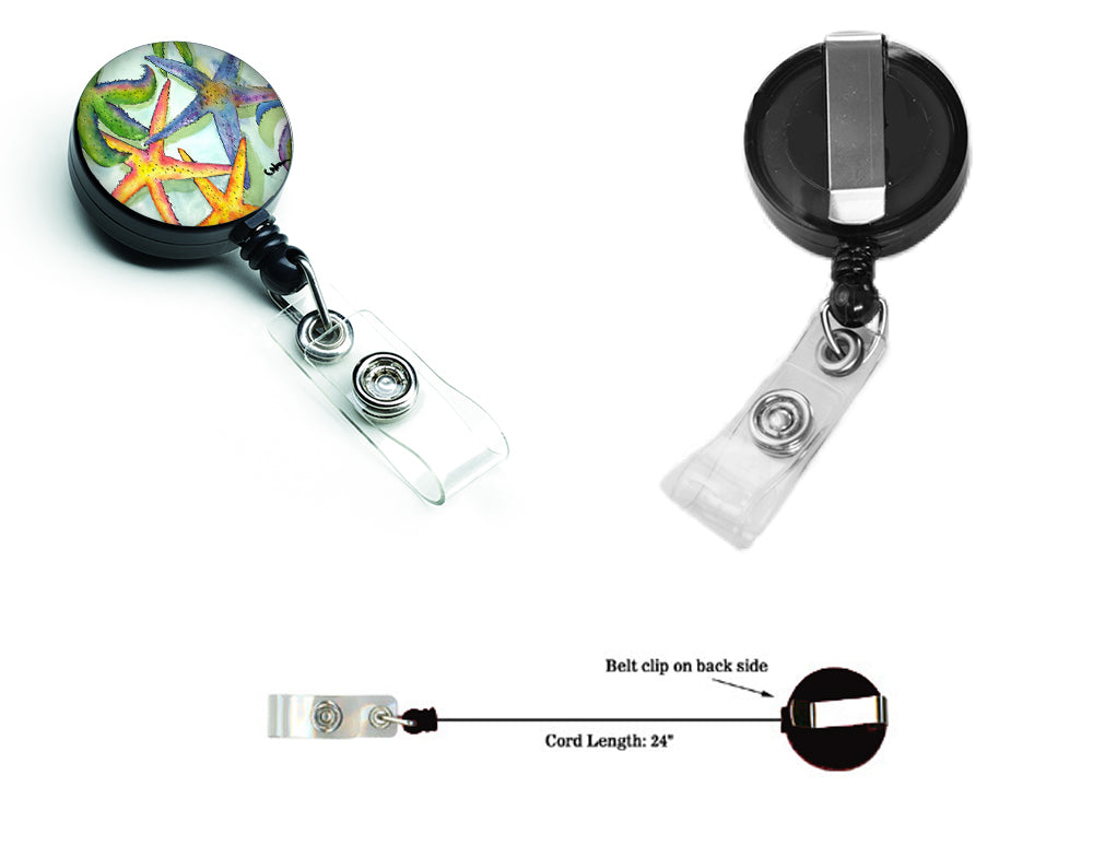 Starfish Retractable Badge Reel for Nurses ID Badge Holder with Clip Retractable Employee Badge Holder, Belt Clip