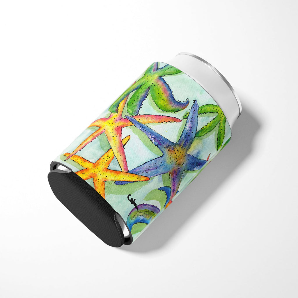 Starfish Can or Bottle Hugger Cooler Sleeve for Standard 12 oz Cans, Insulated Foam Beer & Soda Can Hugger Reusable