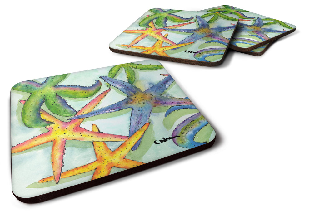Starfish Foam Coasters Set of 4 Cup Coasters for Indoor Outdoor, Tabletop Protection, Anti Slip, Mouse pad Material