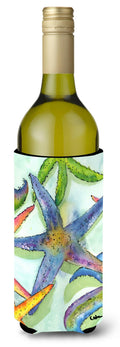 Starfish Wine Bottle Hugger Gift Sleeve for Standard 750 ml Bottles, Insulated Reusable Also Fits Mini Shot & Pint Bottles