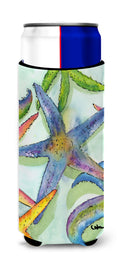 Starfish Slim Can Hugger , Insulated Foam Hugger for 12 oz Slim Cans, Beer Bottles & Water Bottles, Printed in USA