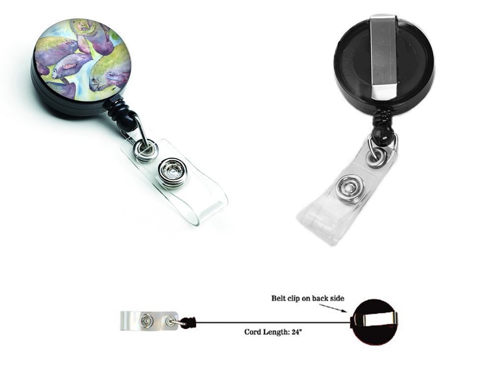 Manatee Retractable Badge Reel for Nurses ID Badge Holder with Clip Retractable Employee Badge Holder, Belt Clip