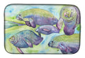 Manatee Dish Drying Mat Absorbent Dish Drying Mat Pad for Kitchen Counter Dish Drainer Mat for Countertop, 14 x 21", Multicolor