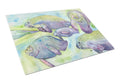 Manatee Cutting Board Tempered Glass Kitchen Cutting Surface, Heat Resistant Chopping, Non-Slip Feet, Food Prep & Serving
