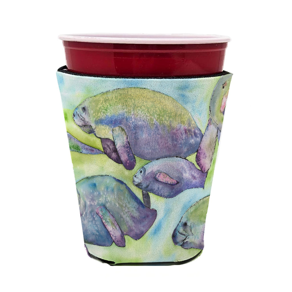 Manatee Red Cup Hugger Sleeve for 16–22 oz Party Cups, Insulated Foam Drink Holder for Iced Coffee, Tailgate & BBQ Reusable