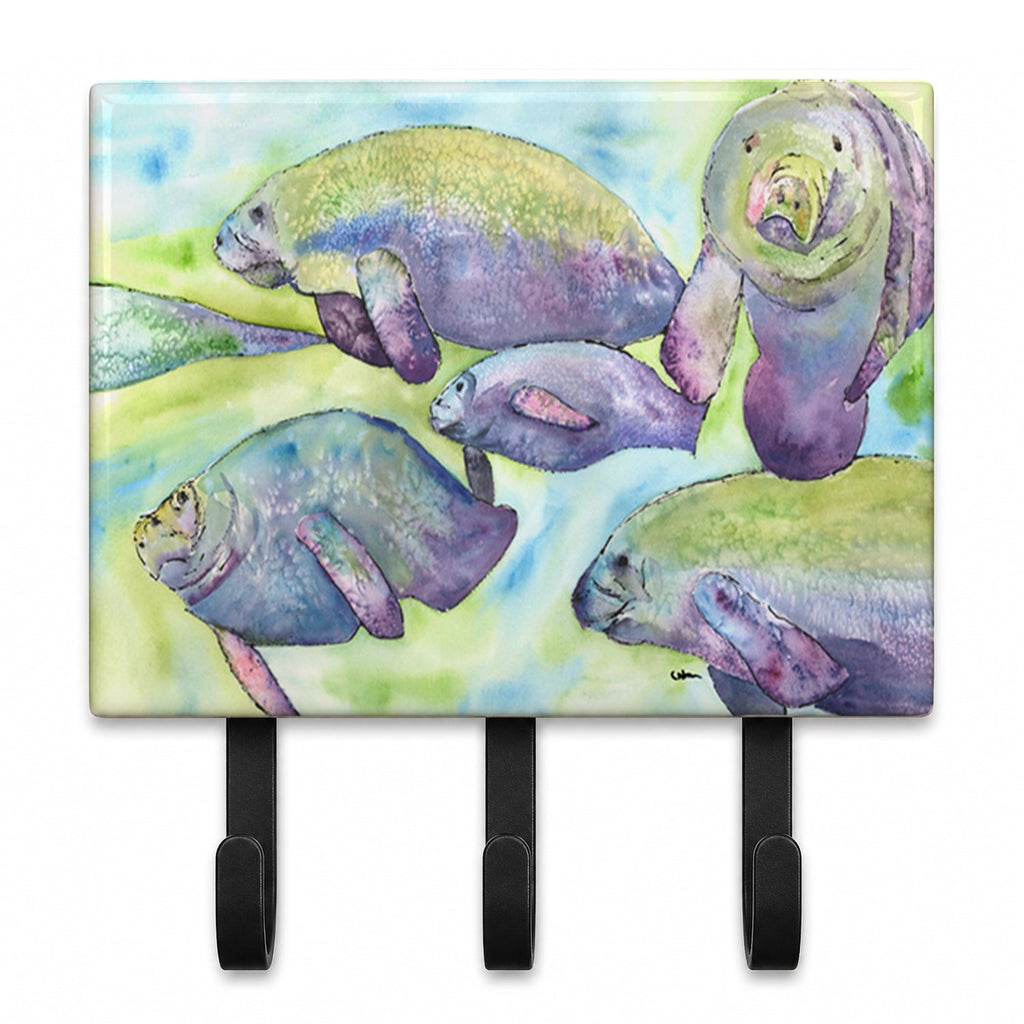 Manatee Leash or Key Holder Wall Hooks, Coat Rack Wall Mount, for Hanging Keys, Towels, Aprons, Leashes