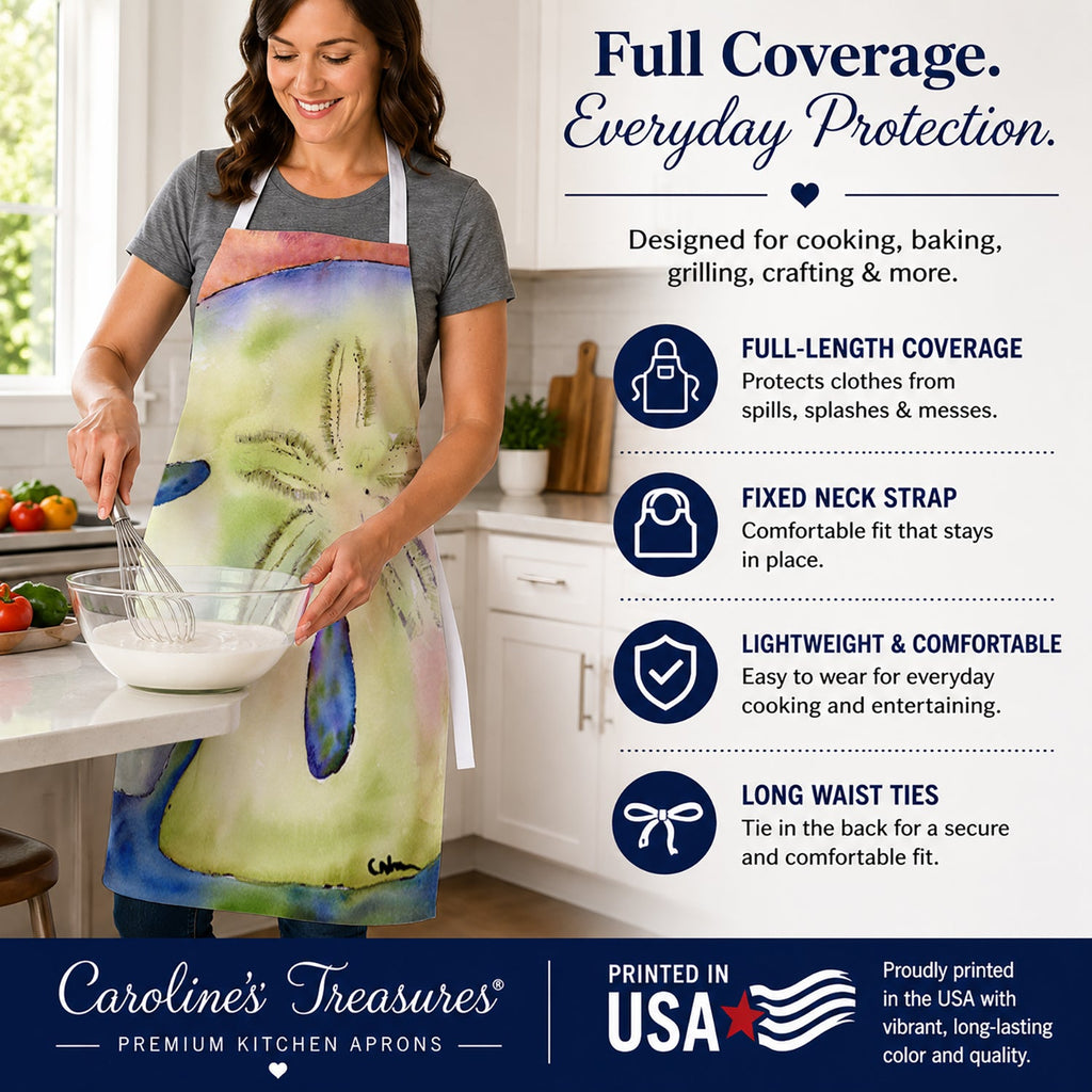 Sand Dollar Apron Cooking Kitchen Server Baking Crafts Gardening for Adult Women Men, Unisex, Large, Multicolor