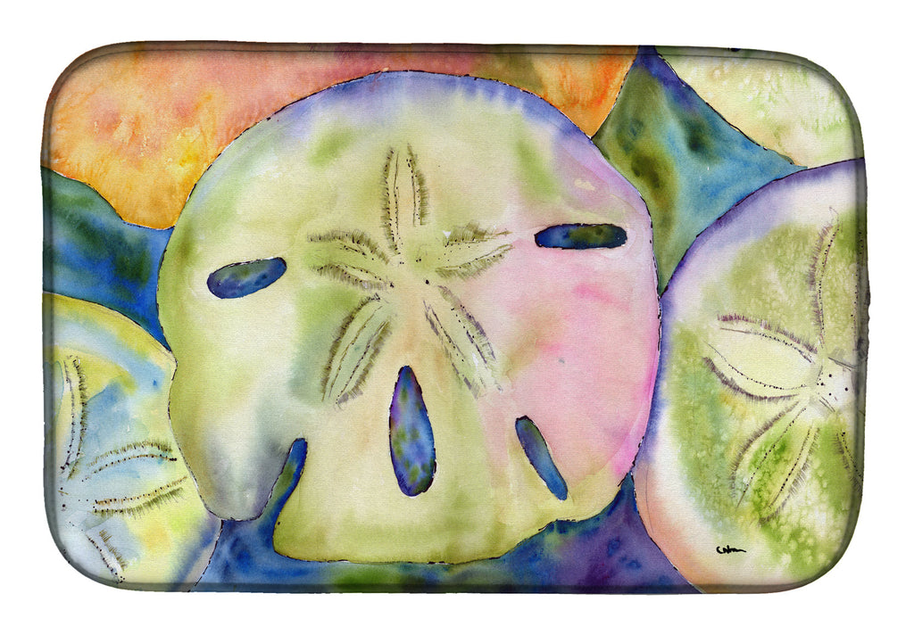 Sand Dollar Dish Drying Mat Absorbent Dish Drying Mat Pad for Kitchen Counter Dish Drainer Mat for Countertop, 14 x 21", Multicolor