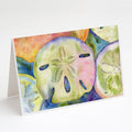 Sand Dollar Greeting Cards Pack of 8 Blank Cards with Envelopes Whimsical A7 Size 5x7