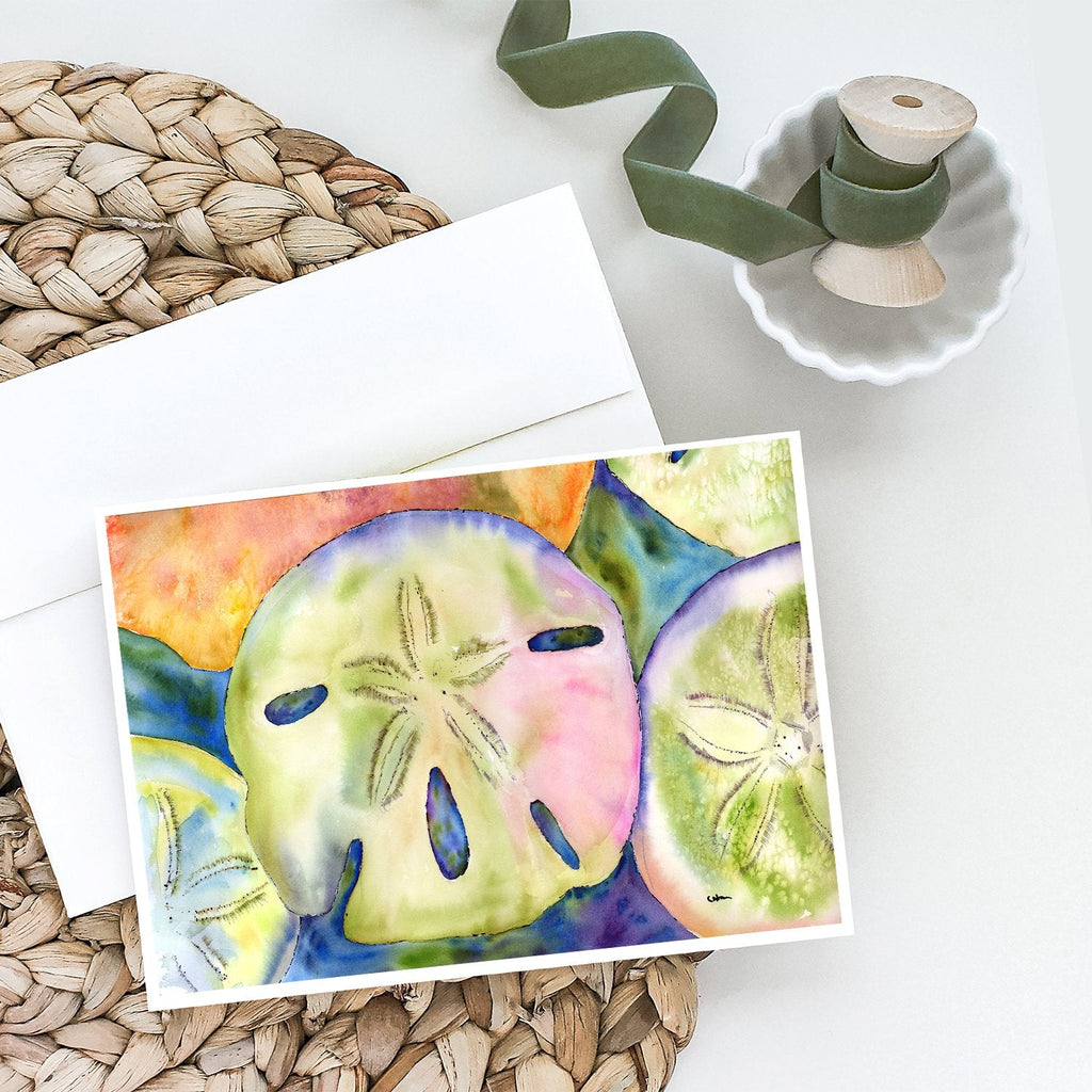 Sand Dollar Greeting Cards Pack of 8 Blank Cards with Envelopes Whimsical A7 Size 5x7