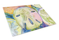 Sand Dollar Cutting Board Tempered Glass Kitchen Cutting Surface, Heat Resistant Chopping, Non-Slip Feet, Food Prep & Serving