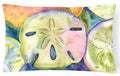 Sand Dollar Decorative Throw Pillow 12x16 Indoor Outdoor Accent Cushion, Fabric Cover with Insert for Sofa, Bed, Porch & Living Room