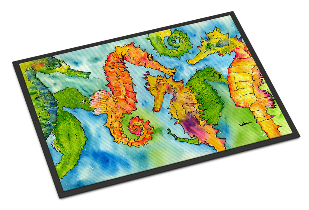 Seahorse Doormat Indoor Outdoor 24H X 36W Front Door Mat Rugs for Entryway, Non Slip Washable Low Pile,