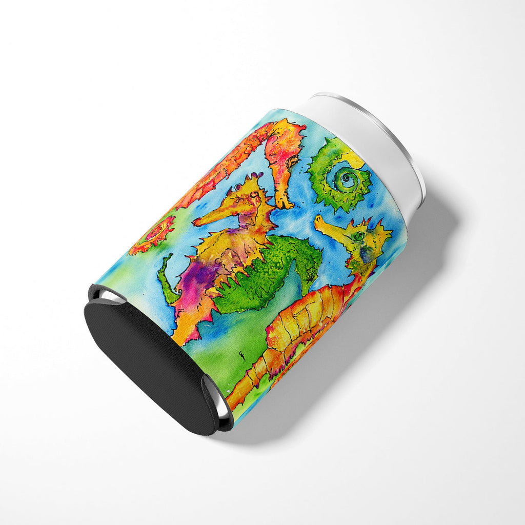 Seahorse Can or Bottle Hugger Cooler Sleeve for Standard 12 oz Cans, Insulated Foam Beer & Soda Can Hugger Reusable
