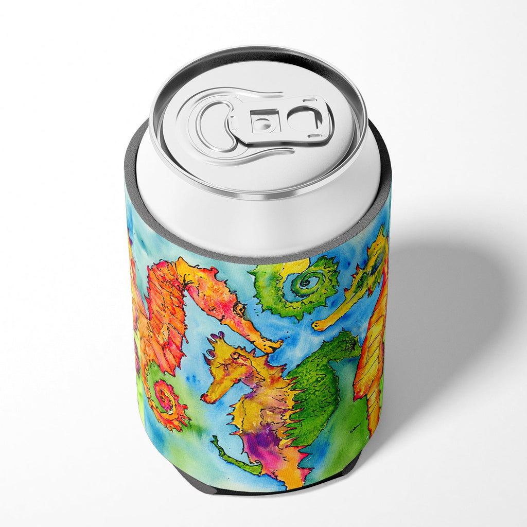 Seahorse Can or Bottle Hugger Cooler Sleeve for Standard 12 oz Cans, Insulated Foam Beer & Soda Can Hugger Reusable