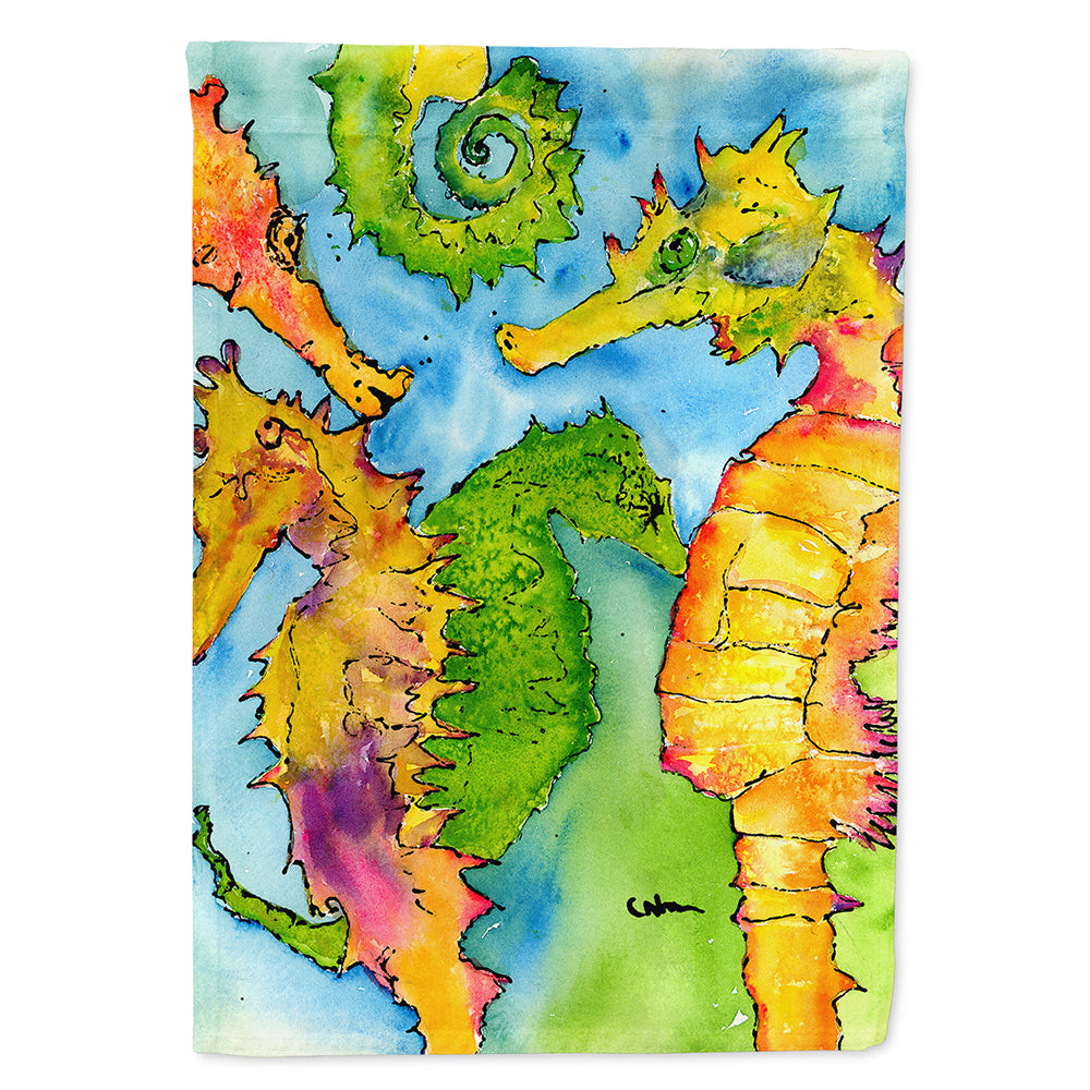 Seahorse House Flag 28x40 Porch Sleeve Pole Decorative Outside Yard Banner Artwork Wall Hanging, Polyester