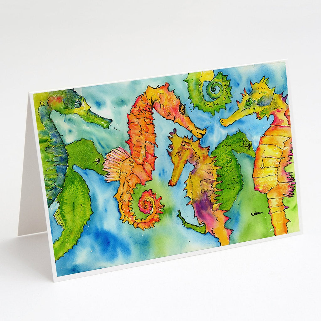 Seahorse Greeting Cards Pack of 8 Blank Cards with Envelopes Whimsical A7 Size 5x7