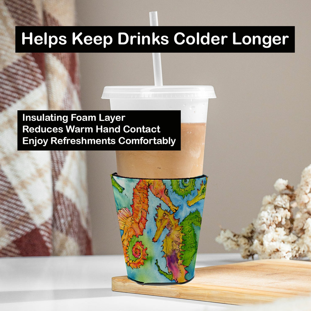 Seahorse Red Cup Hugger Sleeve for 16–22 oz Party Cups, Insulated Foam Drink Holder for Iced Coffee, Tailgate & BBQ Reusable