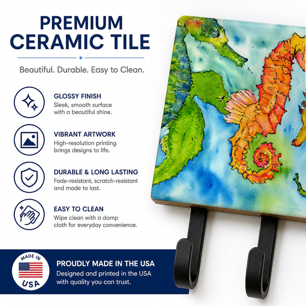 Seahorse Leash or Key Holder Wall Hooks, Coat Rack Wall Mount, for Hanging Keys, Towels, Aprons, Leashes