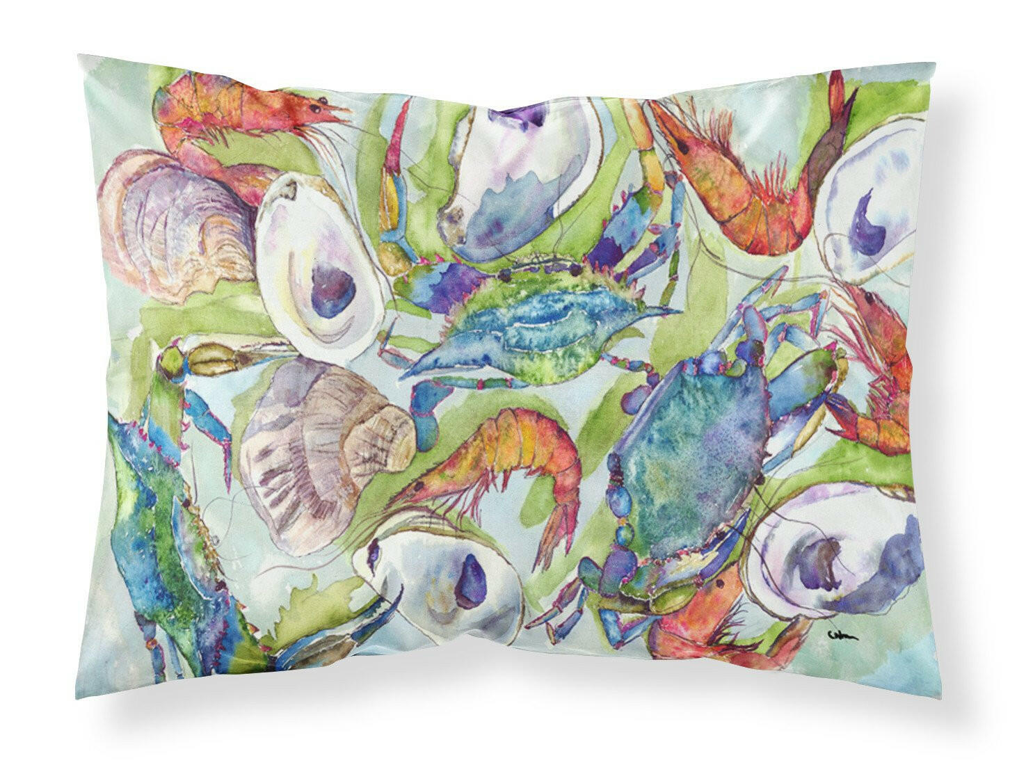Crab Shrimp Oysters Standard Pillowcase Lightweight Super Soft Easy Care Decorative Artwork Pillowcase, Standard
