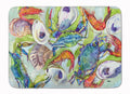 Crab Shrimp Oysters Memory Foam Kitchen Mat Machine Washable Anti-Fatigue Cushion Comfort Bath or Kitchen Rug