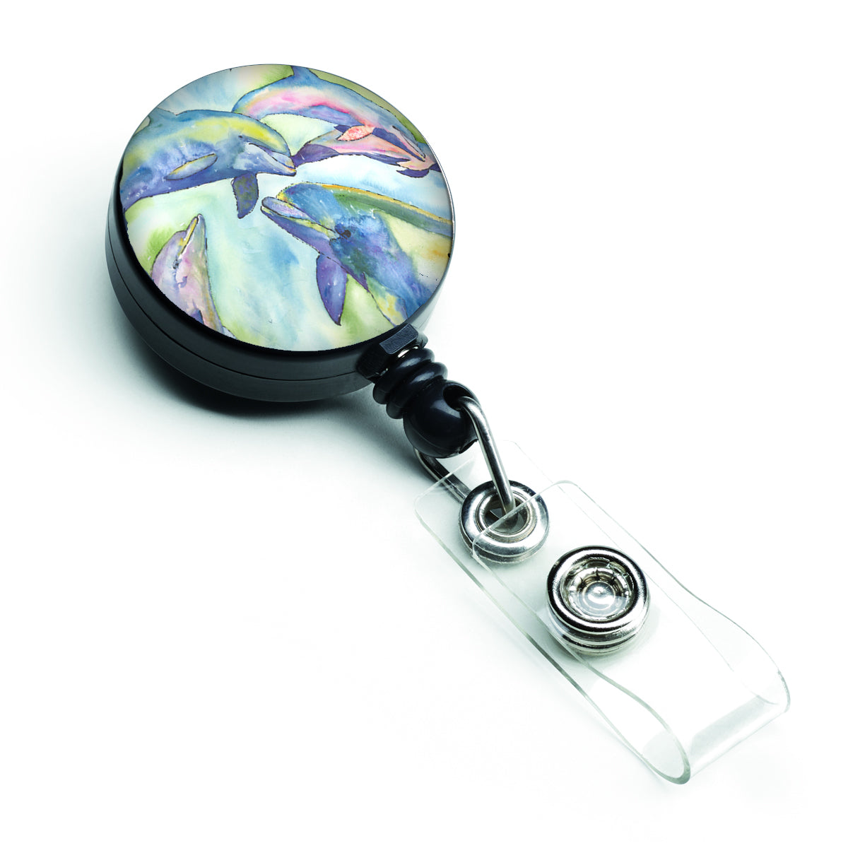Dolphin Retractable Badge Reel for Nurses ID Badge Holder with Clip Retractable Employee Badge Holder, Belt Clip