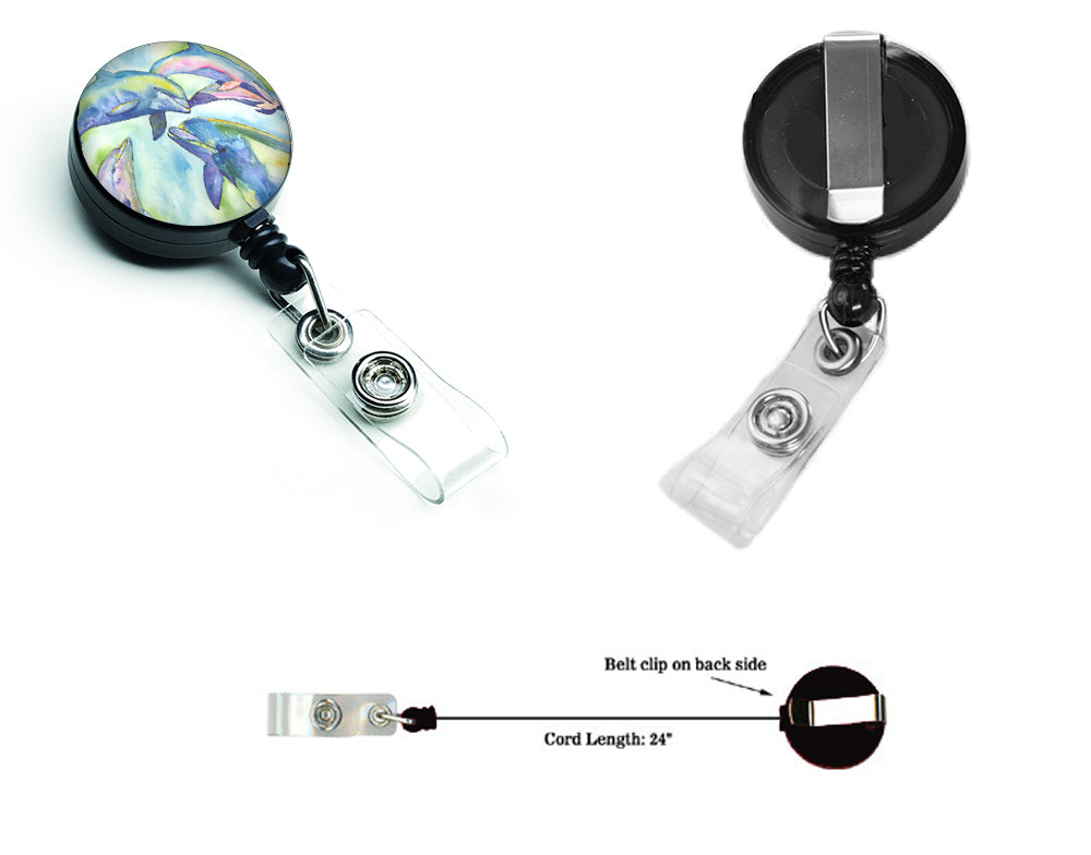 Dolphin Retractable Badge Reel for Nurses ID Badge Holder with Clip Retractable Employee Badge Holder, Belt Clip