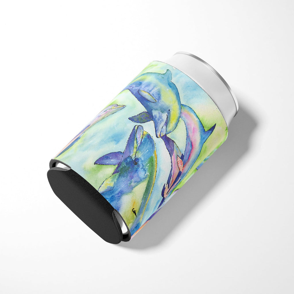 Dolphin Can or Bottle Hugger Cooler Sleeve for Standard 12 oz Cans, Insulated Foam Beer & Soda Can Hugger Reusable