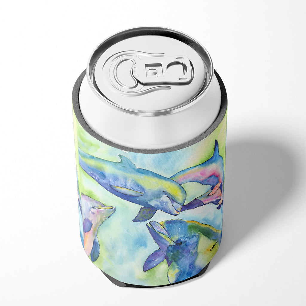 Dolphin Can or Bottle Hugger Cooler Sleeve for Standard 12 oz Cans, Insulated Foam Beer & Soda Can Hugger Reusable