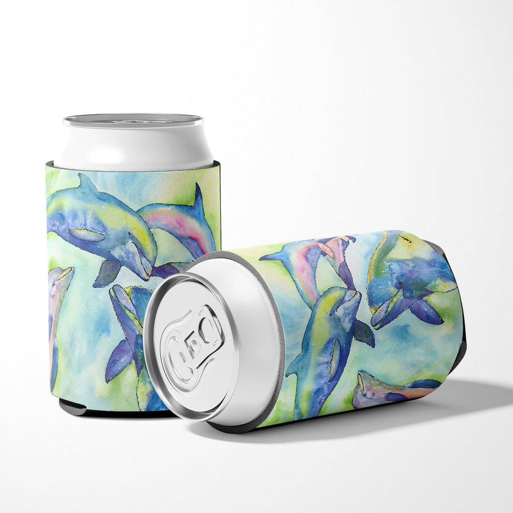 Dolphin Can or Bottle Hugger Cooler Sleeve for Standard 12 oz Cans, Insulated Foam Beer & Soda Can Hugger Reusable