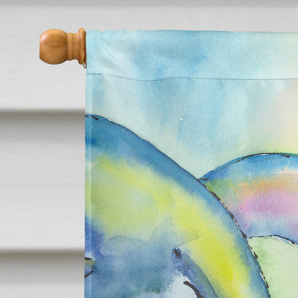 Dolphin House Flag 28x40 Porch Sleeve Pole Decorative Outside Yard Banner Artwork Wall Hanging, Polyester