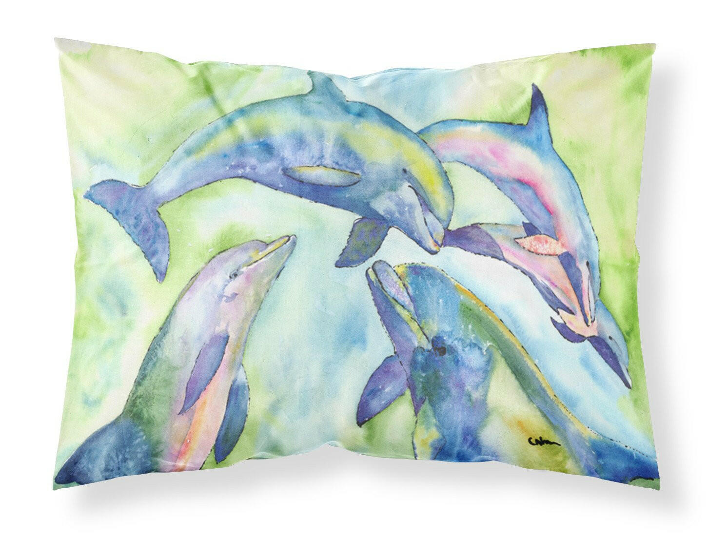 Dolphin Standard Pillowcase Lightweight Super Soft Easy Care Decorative Artwork Pillowcase, Standard