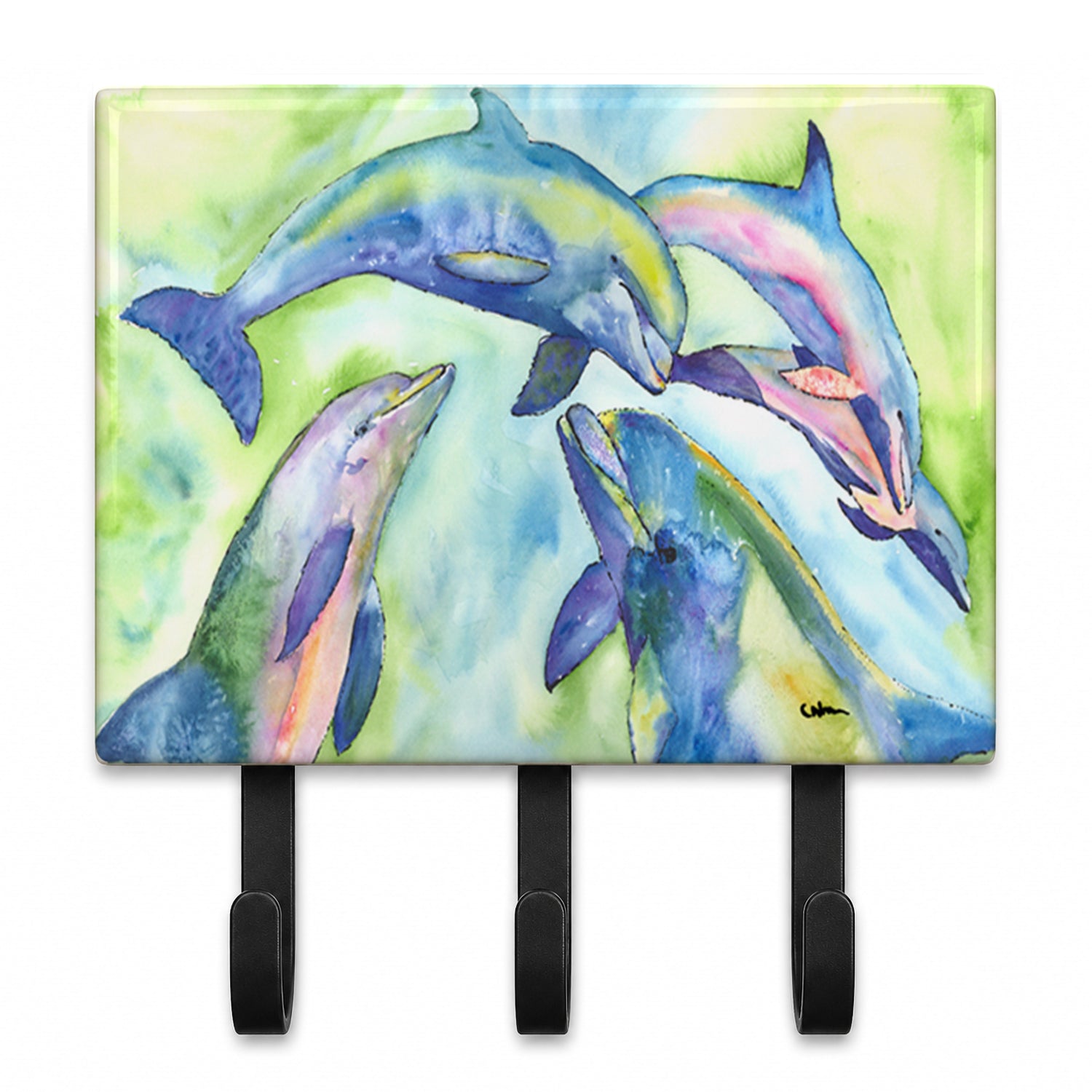Dolphin Leash or Key Holder Wall Hooks, Coat Rack Wall Mount, for Hanging Keys, Towels, Aprons, Leashes