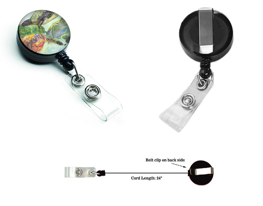 Turtle Loggerhead Retractable Badge Reel for Nurses ID Badge Holder with Clip Retractable Employee Badge Holder, Belt Clip