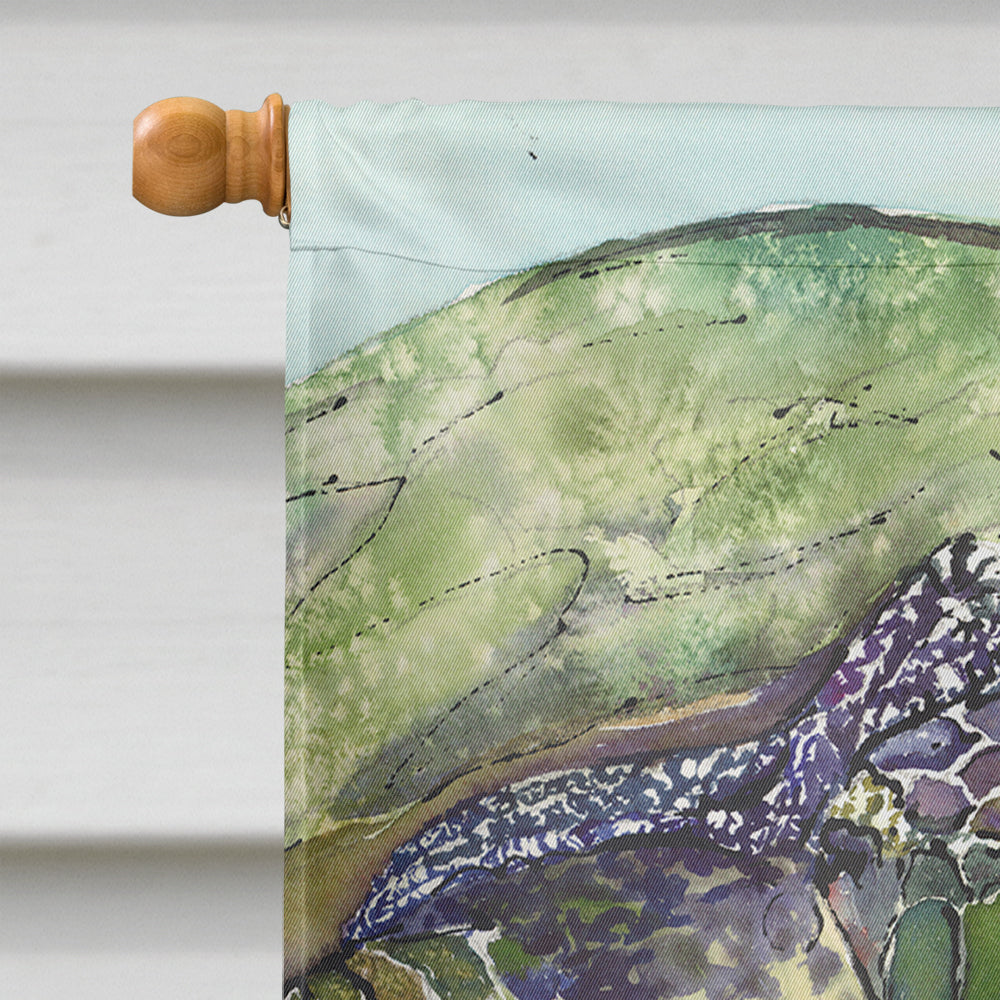 Turtle Loggerhead House Flag 28x40 Porch Sleeve Pole Decorative Outside Yard Banner Artwork Wall Hanging, Polyester