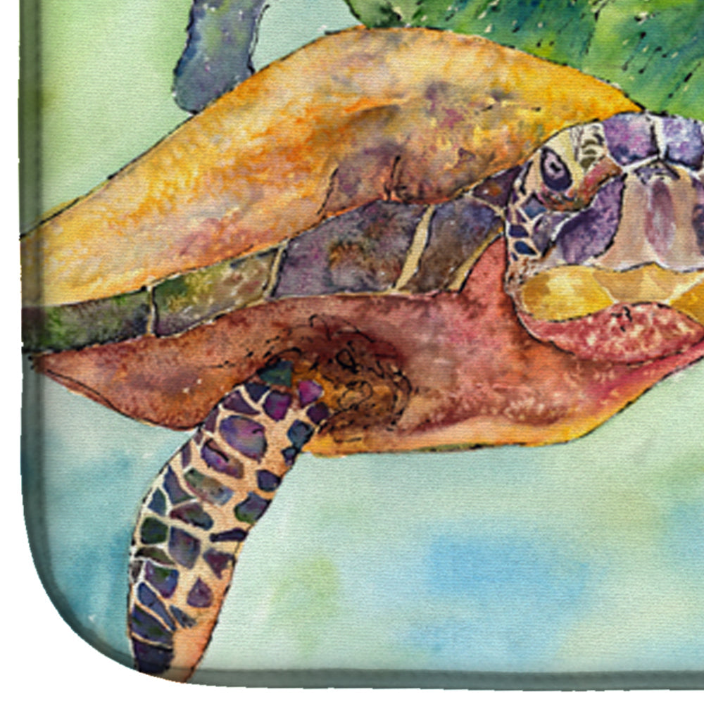 Turtle Loggerhead Dish Drying Mat Absorbent Dish Drying Mat Pad for Kitchen Counter Dish Drainer Mat for Countertop, 14 x 21", Multicolor