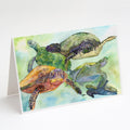Turtle Loggerhead Greeting Cards Pack of 8 Blank Cards with Envelopes Whimsical A7 Size 5x7