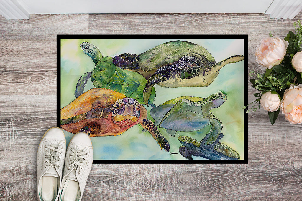Turtle Loggerhead Doormat Indoor Outdoor 24H X 36W Front Door Mat Rugs for Entryway, Non Slip Washable Low Pile,