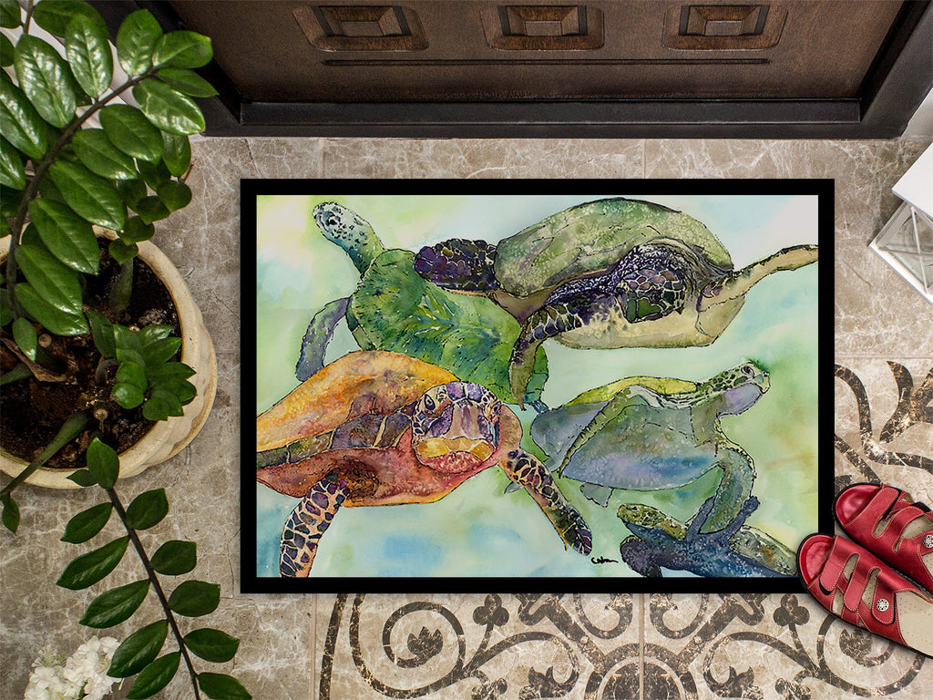 Turtle Loggerhead Doormat Indoor Outdoor 24H X 36W Front Door Mat Rugs for Entryway, Non Slip Washable Low Pile,