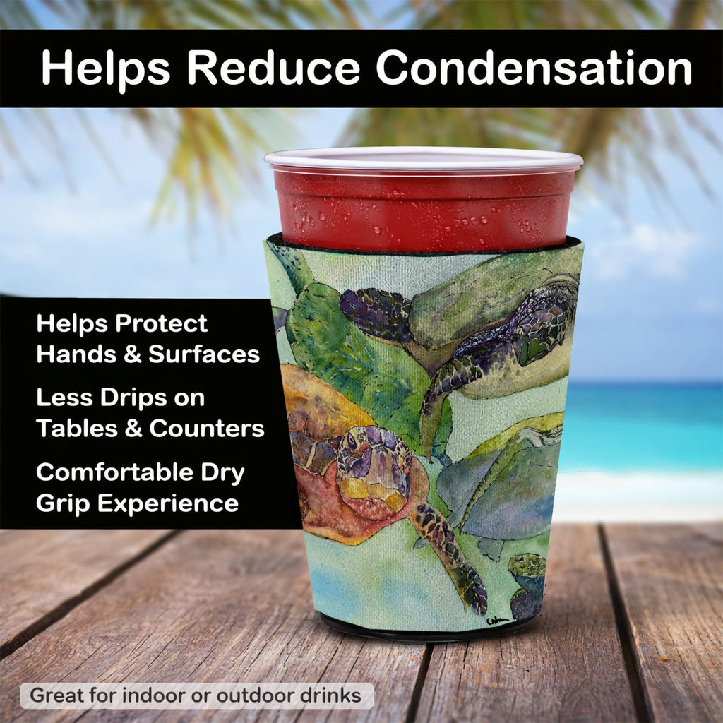 Turtle Loggerhead Red Cup Hugger Sleeve for 16–22 oz Party Cups, Insulated Foam Drink Holder for Iced Coffee, Tailgate & BBQ Reusable