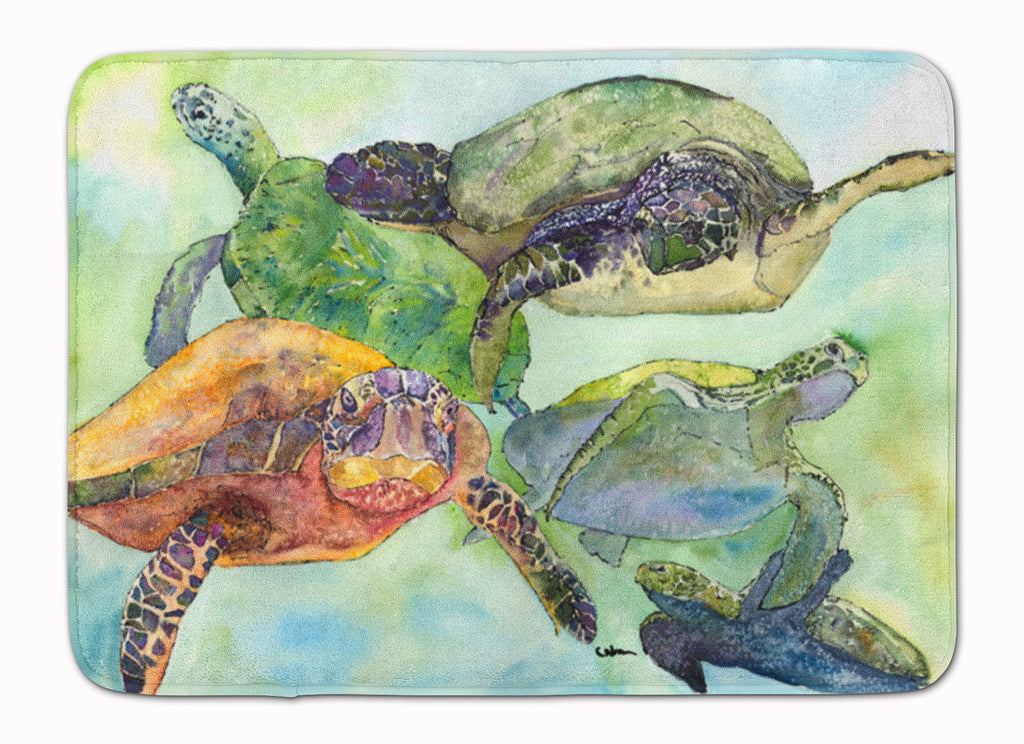 Turtle Loggerhead Memory Foam Kitchen Mat Machine Washable Anti-Fatigue Cushion Comfort Bath or Kitchen Rug