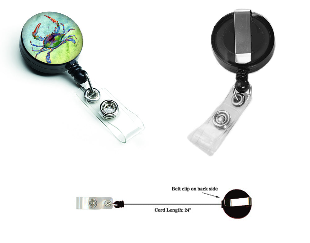 Crab Retractable Badge Reel for Nurses ID Badge Holder with Clip Retractable Employee Badge Holder, Belt Clip