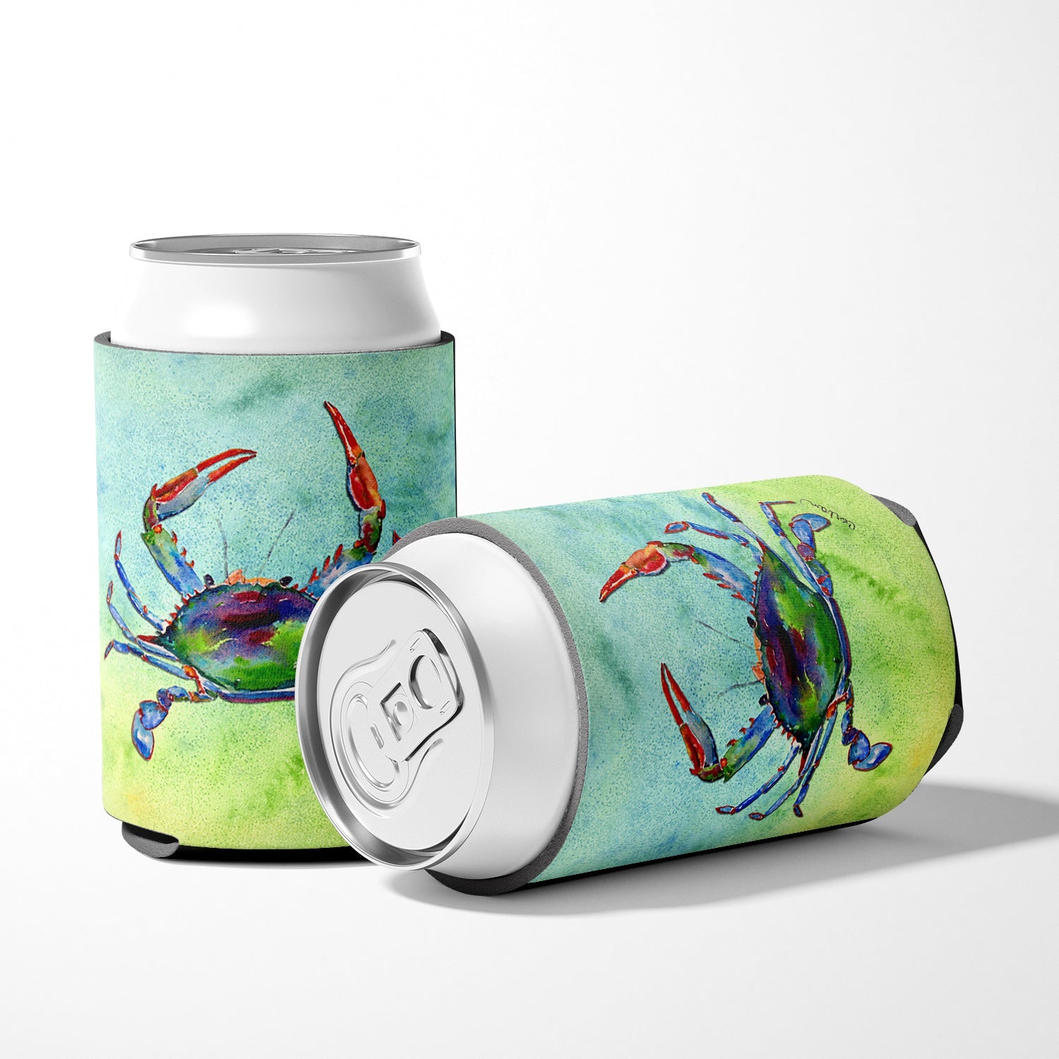 Crab Can or Bottle Hugger Cooler Sleeve for Standard 12 oz Cans, Insulated Foam Beer & Soda Can Hugger Reusable