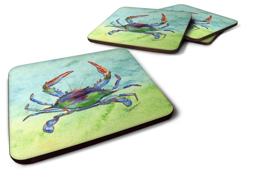 Crab Foam Coasters Set of 4 Cup Coasters for Indoor Outdoor, Tabletop Protection, Anti Slip, Mouse pad Material