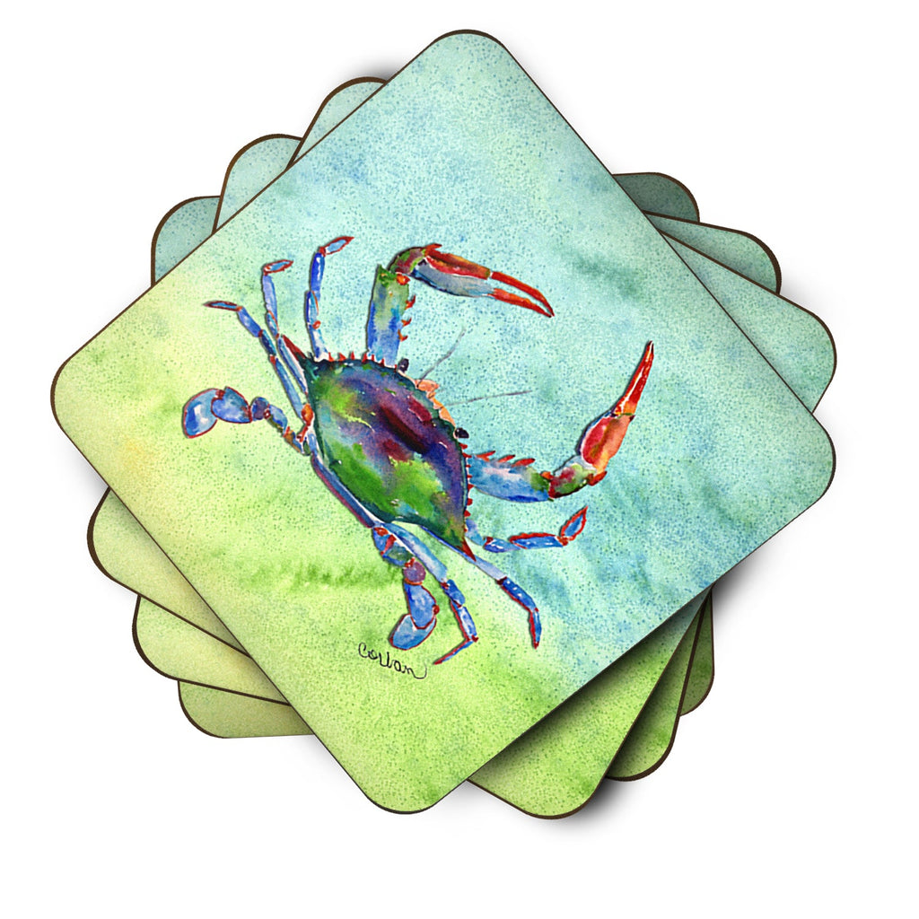Crab Foam Coasters Set of 4 Cup Coasters for Indoor Outdoor, Tabletop Protection, Anti Slip, Mouse pad Material