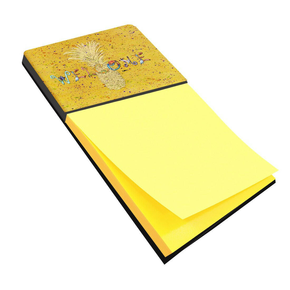 Pineapple Watercolor Sticky Note Holder Refillable Dispenser Desk Accessory 3x3 Pad Gift