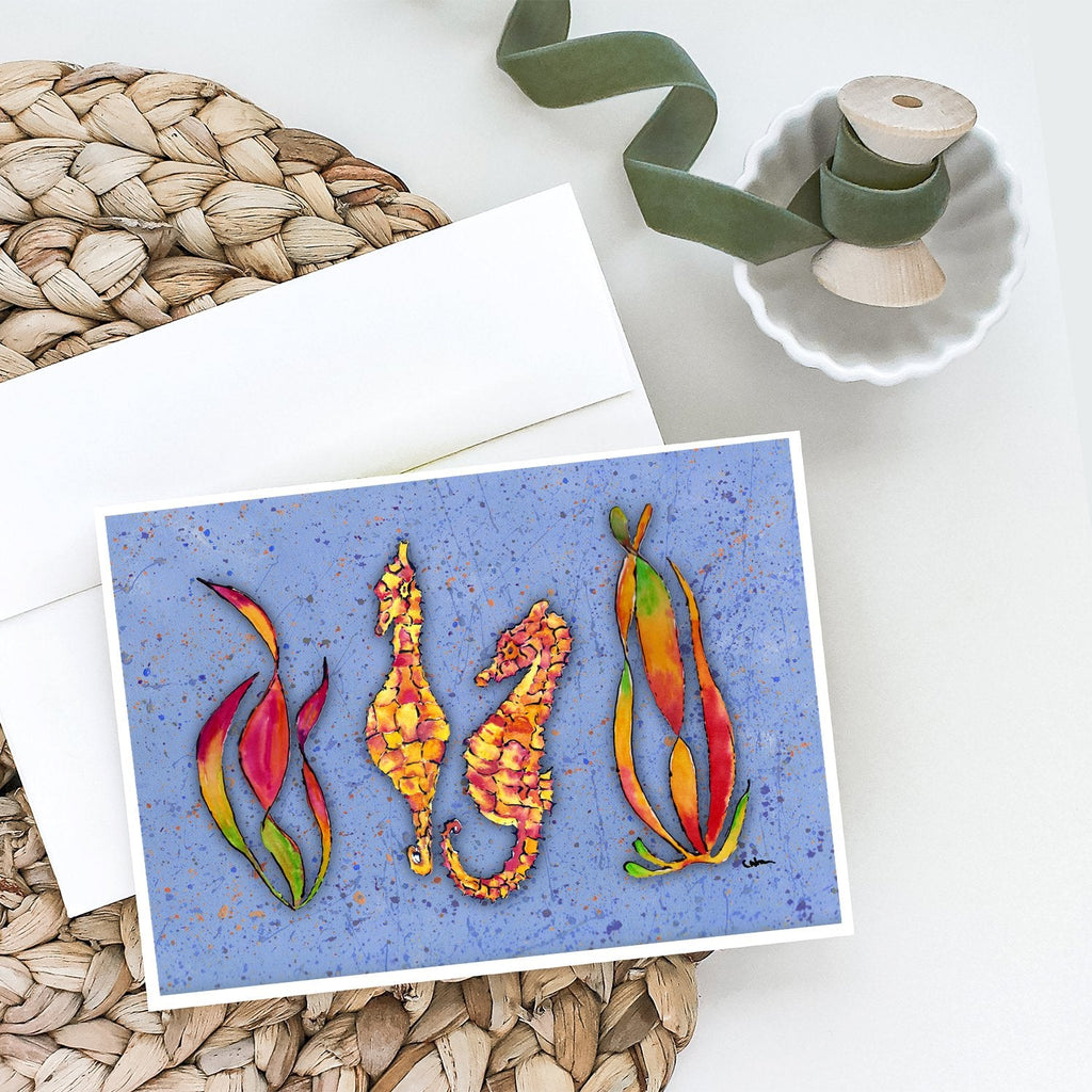 Seahorse Greeting Cards Pack of 8 Blank Cards with Envelopes Whimsical A7 Size 5x7