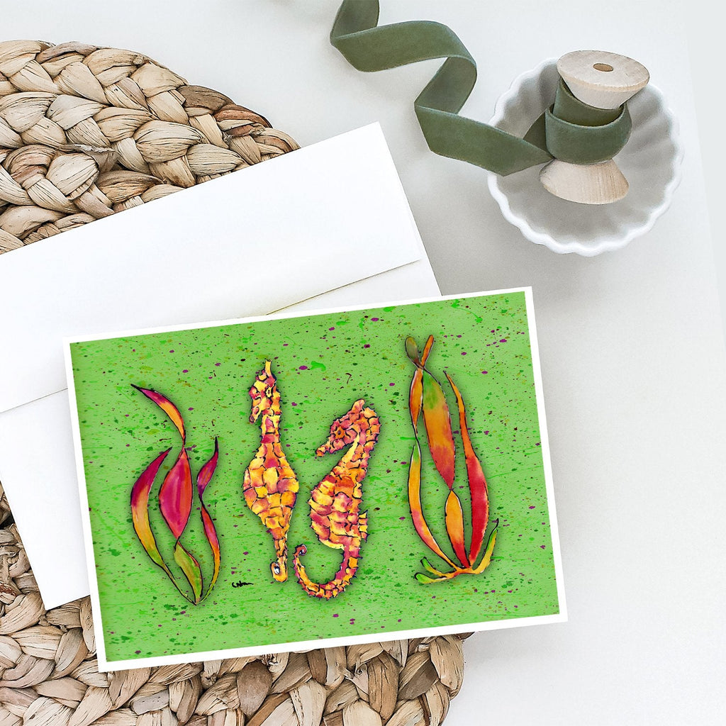 Seahorse Greeting Cards Pack of 8 Blank Cards with Envelopes Whimsical A7 Size 5x7