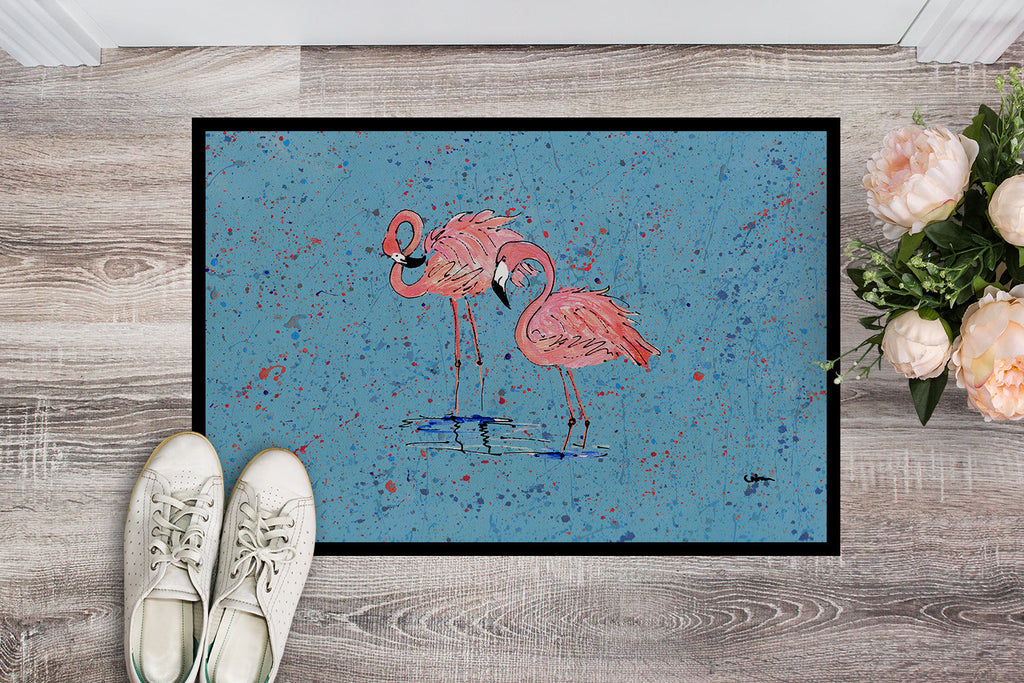 Flamingo Doormat Indoor Outdoor 24H X 36W Front Door Mat Rugs for Entryway, Non Slip Washable Low Pile,